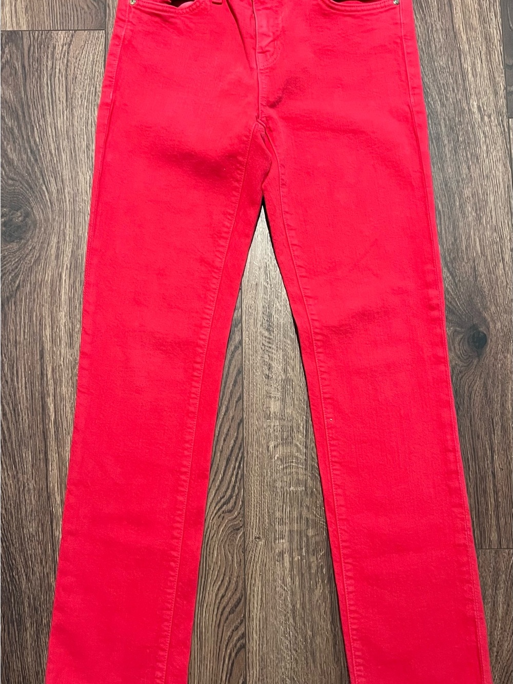 Kate Spade Vibrant Red Straight-Leg Jeans